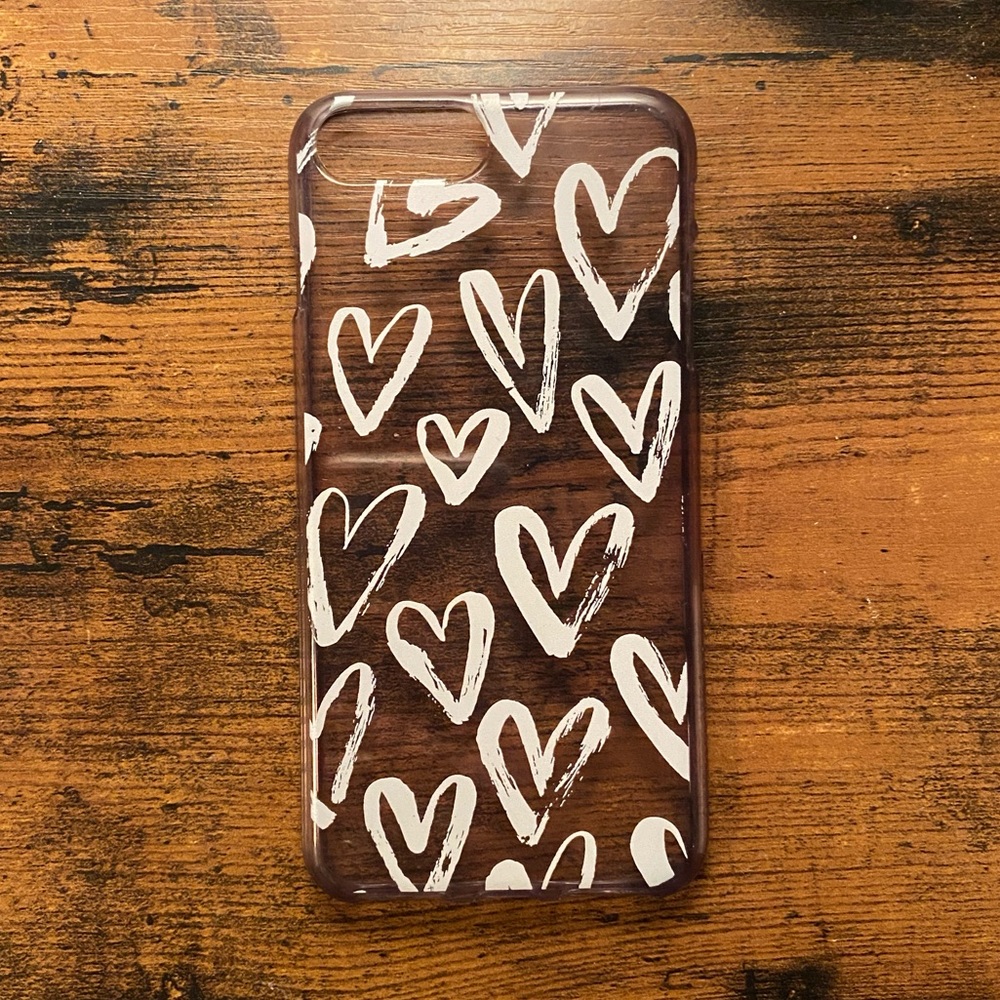 Clear White Heart iPhone 8 Plus Case - Gently Used